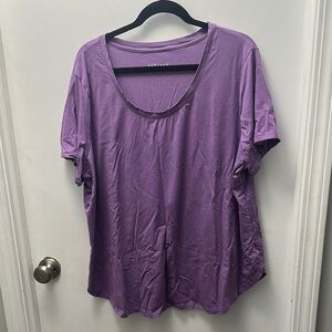 Ava & Viv Purple Relaxed Short Sleeve T-Shirt